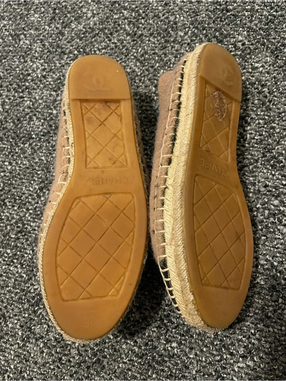 CHANEL espadrilles brown